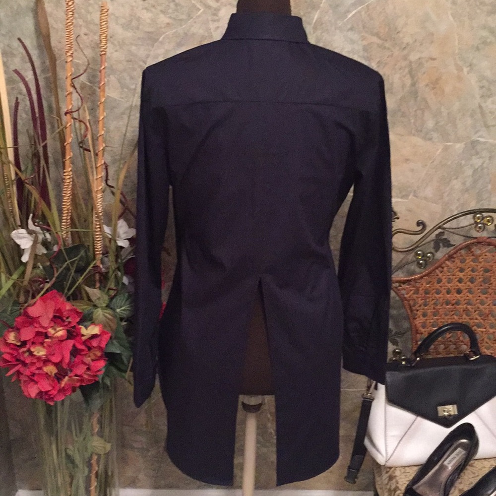 Zara.🌹button tunic shirt top blouse Tuxedo tails